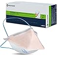 Halyard Health FLUIDSHIELD N95 Particulate Filter Respirator And Surgical Mask, Fluid Resistant, ASTM Level of Protection, 3 Respirator SO SOFT Lining, Regular, Orange, 46727 (Box of 35)