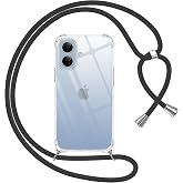 Pnakqil iPhone 17 Case with Rope, Transparent Silicone Case Hang Necklace Neck Strap Chain Lanyard for iPhone 17 6.3 Inch Cas
