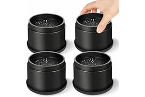MixDora Bed Risers 2 Inch Round Stackable Furniture Risers Anti-Slip Chair Raisers for Sofas Couches Table Set of 4 Pack Black (2 Inch 4 Pack)