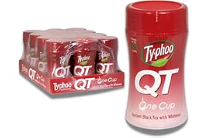 Typhoo QT Instant White Tea Pack of 12 x 125g with Gift tag By The Great British Kitchen