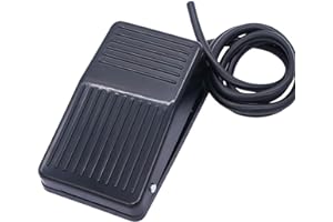 mxuteuk Foot Switches 10A 250V AC Momentary Foot Pedal Control Switch SPDT NO NC Electrical Power Nonslip Plastic Foot Pedal Switch Handsfree Black Foot Switch with 1M Cable for CNC Industrial TFS-1
