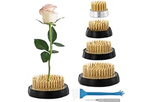 QWORK® 4 Stück Blumenigel, Blumensteckigel, Runder Blumenhalter aus Kupfer mit Edelstahlbasis, für Floristen, Büros und Teestuben