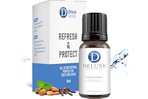 Deluxe Dentals Gum Health Treatment for Adults - Toothache Treatment - Mouthwash for Gum Health, Fast Acting Pure Botanical Oils Remedy for Teeth and Gums, Clove Oil for Toothache - 15ml