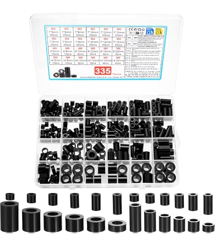 PATIKIL 5,2 Mm X 9 Mm X 8 Mm Runde Abstandshalter – 100 Stück ABS-Distanzscheiben Für M5 Schrauben, Ideal Für 3D-Drucker & Elektronik