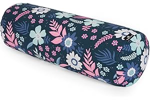 Yoga Studio Bolster de trigo sarraceno orgánico diseñado – 23 cm x 61 cm alforfón Yoga Bolster, ligero Bolster, funda de algodón orgánico