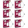 PHILIPS 10W Round AP Plus UltraGlow LED DL Recessed LED Panel Ceiling Light (Pack of 6,Warm White)