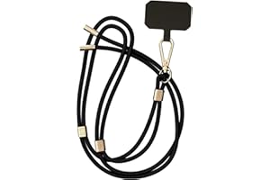 Richmond & Finch Sangle de Téléphone, 160 cm Lanière de Téléphone Universelle Réglable, Support de Portable en Nylon, Compatible avec iPhone, Samsung, Huawei et Plus, Sangle Porte-clés Détachable, Or