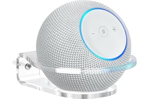 PlusAcc Supporto a Parete per Dot Max – Supporti Compatibile con HomePod Mini, Dot 4/5 Generazione, Pop in acrilico per altoparlante, salva-spazio (1 Pezzo)