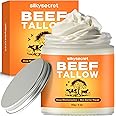 SilkySecret Beef Tallow for Face & Body (4 Oz), Grass-Fed Beef Tallow & Raw Wild Honey Blend, Deep Nourishing Tallow Balm for All Skin Types