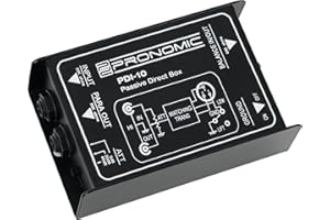 Pronomic PDI-10 Passive DI Box (Unbalanced - Balanced Jack - XLR, Signal Adjustment, Ground Lift Switch, Input Impedance: 50 kO Unbalanced, Output Impedance: 600 O Balanced)