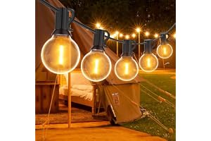 GLUROO Girland Ljus Utomhus 7.6M G40 LED-slingaljus Strömförs med 12+1 plastlampor, vattentäta anslutningsbara utomhuslampor
