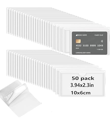 36 Pezzi Portaetichette Trasparenti, 6 x 10 cm Impermeabile Porta Etichetta Autoadesivo per Casa Ufficio Scuola, Porta Licenza di Parcheggio Autoadesivi