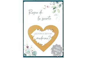 Joli Coon Tarjeta de rascar Quieres ser mi madrina con sobre