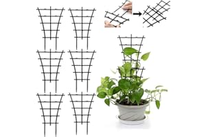 MHwan Tuteur Plante Grimpante, 6 Pièces Treillis pour Plantes Grimpantes Empilables Résistants à lUsure, Solide et Robuste, Réutilisables à Long Terme, Aide Les Plantes à Pousser Sainement