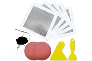 Tiruiya Rebouche Trou Mur, Bouche Trou Mur en Aluminium, Patch de Réparation de Mur, Maille de Fibre sur Plaque Galvanisée, Cache Trou Mur pour Réparation Cavités Murales et Trous Dans les Plafonds