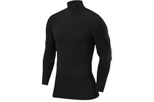 TCA Meskie Pro Performance Koszulka termoaktywna z dlugim rekawem i kompresja - Mock Neck