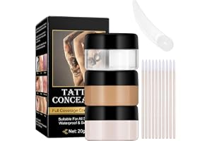 EONFAVE Body concealer 2 färger, kropps-make-up skydd vattentät svettbeständig långvarig, blandade hudtoner för naturlig finish, stark täckning för tatueringar och ojämnheter