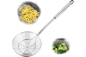 FANCYWUXI Schiumarola In Acciaio Inox Scolapasta Schiumarola Schiumarola Ragno Skimmer Cucchiaio Colino E Setaccio In Acciaio Inox Cucina Skimmer Skimmer Cucina Colino In Acciaio Inox Filtro Cucchiaio