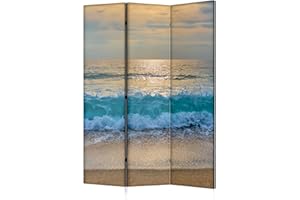 framed concept - Paravent Raumteiler Holz 135x172 cm, 3-teilig einseitig, Sichtschutzwand