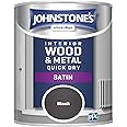 Johnstone's 303913 One coat Satin Black, 750 ml