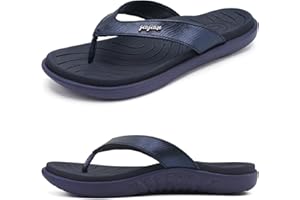 jiajiale Womens Fashion Orthotic Flip Flops Ladies Lightweight Comfortable Thick Cushion Support Yoga Mat Thong Sandals With Plantar Fasciitis Slip On Outdoor for Summer