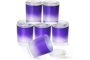 AMORXIAO Glass Candle Jars 6 Pack, Purple White Candle Making Jars, 14.4 oz Empty Candle Tins with Lid, Candle Containers for DIY Candle Making Supplies, Dishwasher Safe