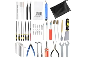 IdeaFormer Zestaw narzędzi do drukarki 3D 62 szt., w tym narzędzia do czyszczenia, narzędzia do gratowania i demontażu z torbą do przechowywania do drukowania 3D Konserwacja, czyszczenie, usuwanie, przycinanie, wykańczanie Akcesoria do drukarek 3D