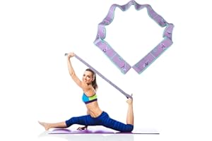 FRIEDWOHL Yoga Stretching Strap, Stretching Band mit 11 Schleifen, Yoga Stretch Gurt, Tanz und Fitness, verstellbar und langlebig, Hochelastischer Gymnastikband Stretch Gurt für Männer und Frauen Bein Training.