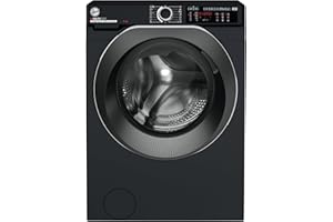 Hoover H-WASH 500 9kg Freestanding Washing Machine, 1400 RPM, A Rated, ECO‑Power Inverter Motor, hOn App, 60 Programmes, Care Dose, Power Care System, Black, 60x53x85 cm ‑ HW 49AMBCB/1-80