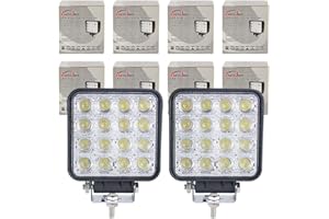 Autojare 8 faros LED de trabajo de 48 W para tractor, excavadora, todoterreno, ATV, UTE, UTV, 12 V, 24 V