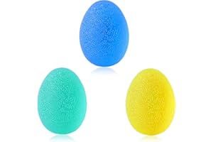 Firschoie 3 Stück Hand Therapie Bälle, Antistressball Erwachsene, Eiförmige Griffbälle, Handtrainer Finger Trainingsball, Anti Stress Ball, Zur Stärkung der Hände und Finger und zum Stressabbau