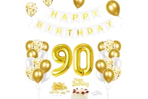 90 Anniversaire Ballon, Dorés Ballon Chiffre 90, Ballon 90 Ans Homme Femme, Ballons Anniversaire 90 an Dorés, Ballons Anniversaire 90 an, Anniversaire Homme Femme 90 an Parti Décoration