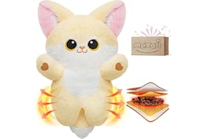 Mewaii Peluche Riscaldabile in Microonde Stuffed Animali Volpe Auricola Riscaldamento Pad Cuscino Peluche Caldo o Freddo per Ragazze Ragazzi Donne 25cm