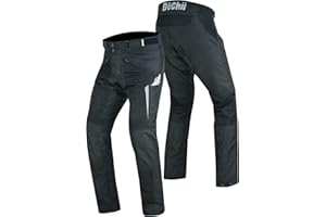 BÜCHII Buchii Air Mesh Motorbike Trousers Mens Reflective Motorcycle Trousers Mesh Textile Biker Pants Armoured Polyester 600D Cordura Protective Trouser