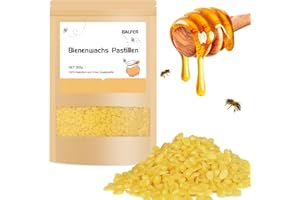 ‎BALFER BALFER 100% Reines Bienenwachs Granulat 300g - Gelbe Bienenwachs-Pastillen für Kerzenherstellung, Kosmetik (Cremes/Salben), Seifen, Bienenwachstücher & Holz-/Lederpflege