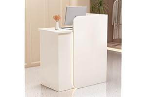 UULBDCD Empfangstheke Holz, Moderne Empfangstresen, Front Theke Bürotheke Rezeption Tisch, Verkaufstheke Mit Schubladen Und Schränken, Rezeptionstheken Für Salon Geschäft Hotel Büro