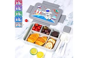 waziwe Brotdose Groß Mit Fächern, Brotdose Kindergarten, Bento Box Kinder, Brotzeitbox Kinder Schule, Brotdose Kinder Mit Fächern, Brotdose Flach, Brotdose Kleinkind, Brotbüchse