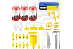 TEGOVE Kit Purgado Frenos para Shimano,TEKTRO, MAGURA Gama de Frenos de Disco Hidráulicos,Kit de Purga de Freno para Bicicleta,Kit Sangrado frenos Incluido Líquido de freno Mineral (180ML)