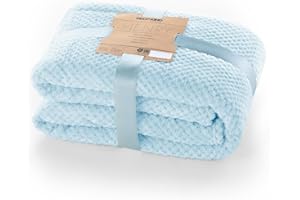 ‎DECOKING DecoKing 32053 Pikowany koc z mikrofibry 150x200 cm jasnyniebieski lekki przyjemny przytulny styl skandynawski Henry