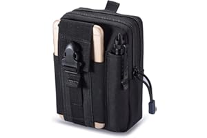 Zeato Tactical Molle Pouch EDC Utility Gadget Belt Waist Bag with Cell Phone Holster Holder for iPhone X 8/8 Plus 6/6 Plus 7/7Plus Samsung Galaxy Note 8 S7 S6 LG HTC and More