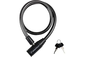 SmartGyro Candado Antirrobo, con Cable Flexible y Resistente, Universal para Patinetes Eléctricos y Bicicletas