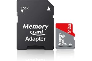 New MicroSDXC MicroSD Card 512GB Set with Adapter,Full HD & 4K UHD Card Class10 U3 High Speed for Camera/Phone/Tachograph,Tablet and Drones