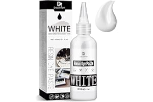 Epoxidharz Farbe Weiß Harz Farbpaste - 100ml Konzentrierte Weiße Epoxy Resin Pigment Paste für Harz Ozean Wellen, Zellen, Schnürung - Weiß UV Harz Farben Pigmentpaste für Epoxid Kunstharz, Malerei