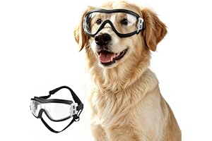 Namsan Hundglasögon för stora hundar hundskyddsglasögon vindrute/ögonskydd/UV skydd hundsolglasögon med justerbar bandfastsät