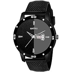 MATRIX Day & Date Analog Wrist Watch for Men & Boys (Black)