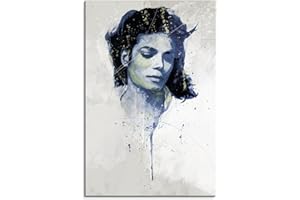 SINUS ART Michael Jackson V Aqua Splash Art Paul Sinus Tableau mural sur toile 90 x 60 cm