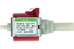 LORTECH ULKA EP7 48W Bomba para Cafeteras 230V, 50Hz, 2/1 min, Caudal: 1000 cc/min