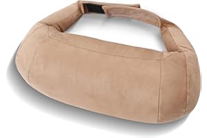 ‎POKSRI POKSRI 1 Kissen für Kopfstützen im Auto, nackenstütze Auto,Kopfstützkissen aus Samt für das Autofahren, aus Polyester, 32 x 13 cm Fahrzeugsitzkissen (Beige)