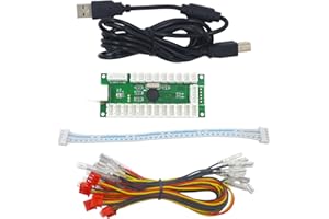 SJ@JX SJJX Zero Delay USB Encoder LED Joystick Kit Arcade DIY Controller for PC Retropie Raspberry Pi MAME