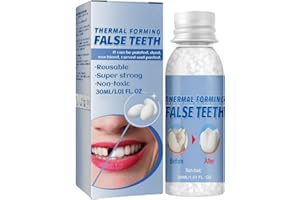 SINGHAO 30g Temporary Tooth Filling Repair Kit,Temporary Tooth Restoration Kit,Repair Beads Tooth Repair Kit,Moldable Tooth Filling Repair Kit,False Teeth for Temporary Tooth Filler,DIY Tooth Repair Granules